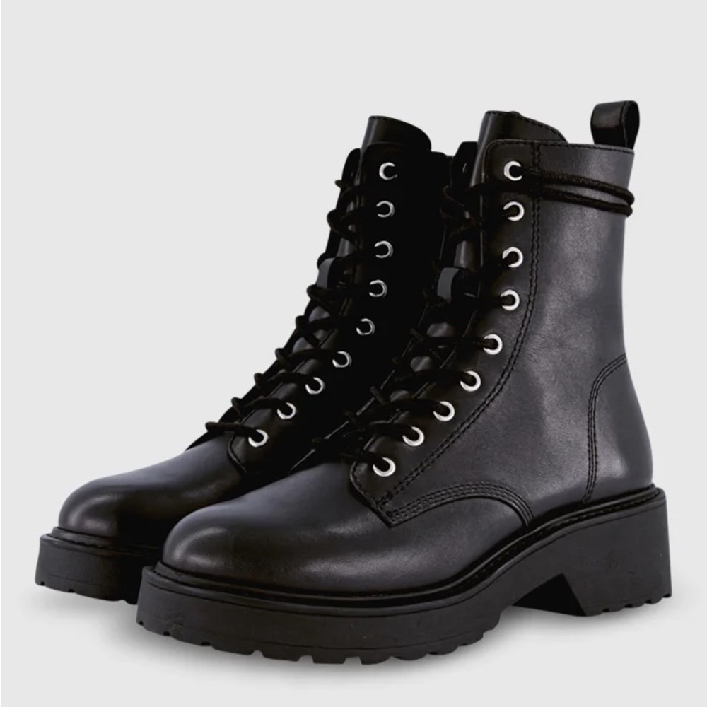 Steve Madden Black Combat Boots
